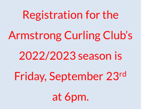 Armstrong Curling Registration 2022/23